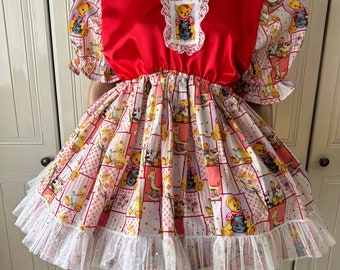 Pretty picture bear Sissy Dress