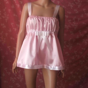 Unisex sissy satin babydoll nightie lolita cosplay