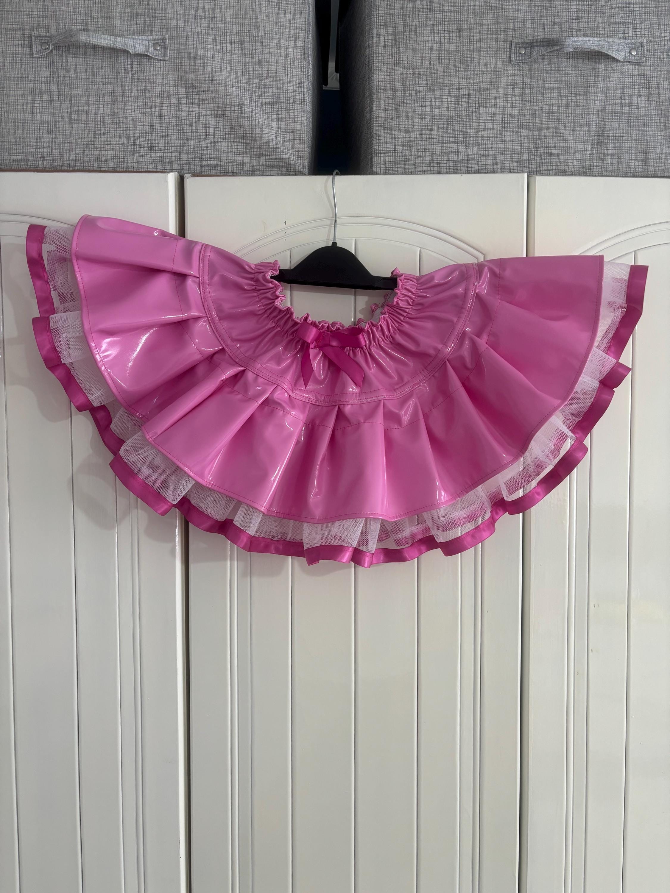 Micro Mini PVC Rara Skirt With Net Layer - Etsy Canada