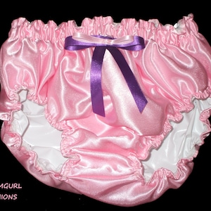 Satin panties knickers lined platic pants tv sissy lolita cosplay