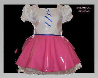 Unisex pvc school dress Fancy dress sissy lolita cosplay