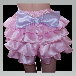Satin delux ruffle maid panties knickers tv sissy lolita cosplay