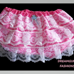 Satin laced bum maid panties knickers tv sissy lolita cosplay