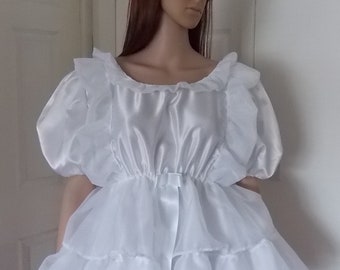 sissy short adult baby dress Fancy dress cosplay ruffle dress 2 row
