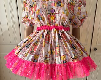 Pretty Sissy Button Bear  Dress