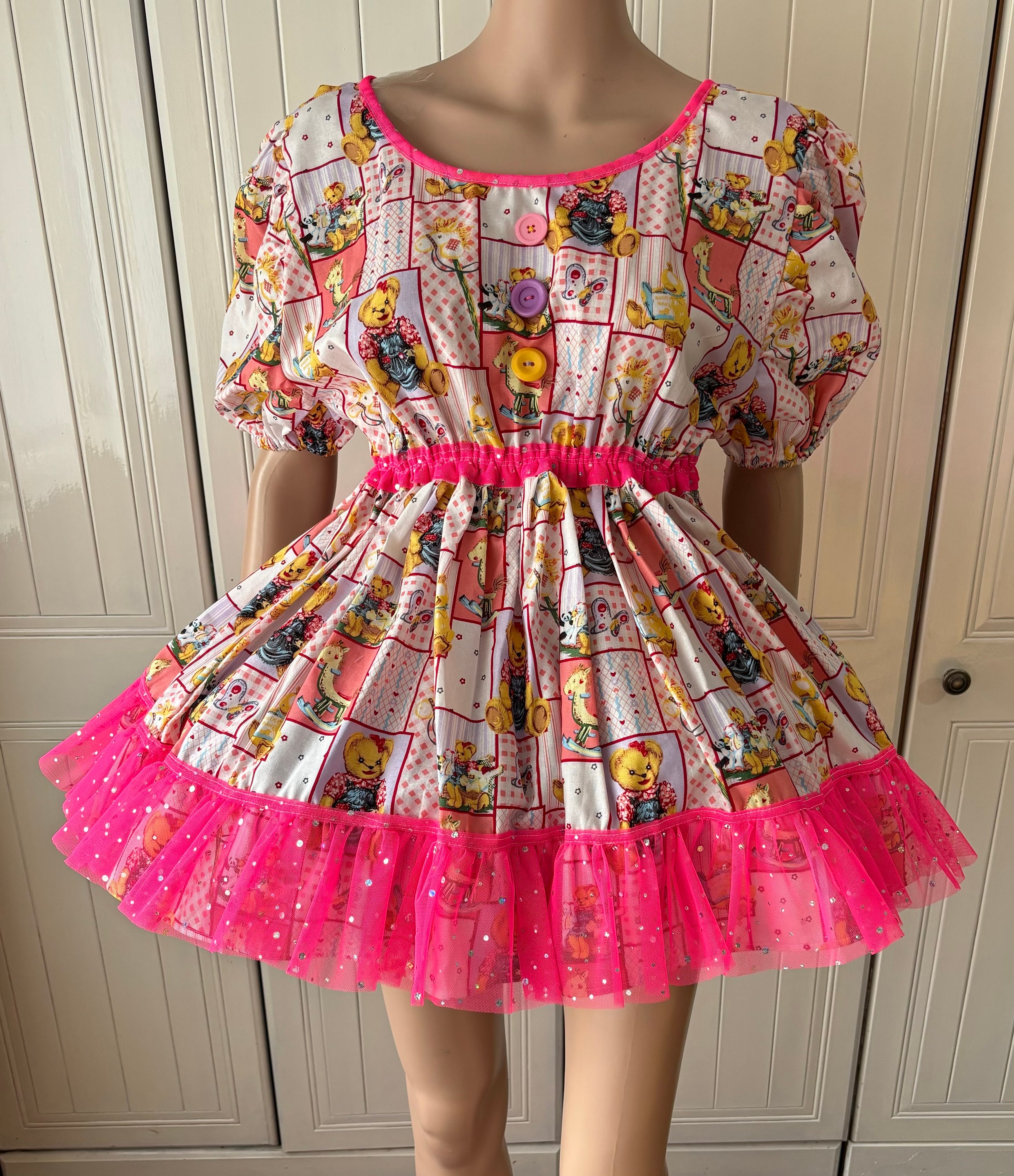 sissy dress ccc Pretty Button Bear Available in bold colours like Apple JOLINE Sissy Women Backless Two