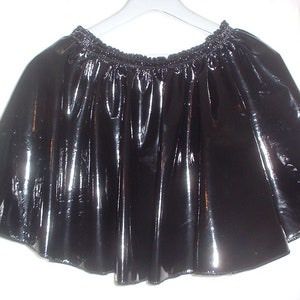 pvc short full circle skirt tv sissy lolita uniform mistress