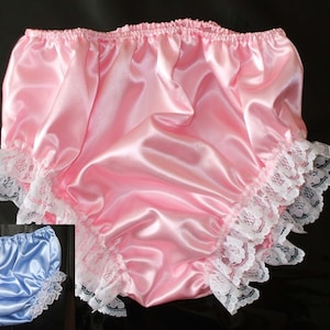 Satin laced legs maid panties knickers tv sissy lolita cosplay