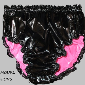 Double sided pvc maid panties tv sissy lolita cosplay