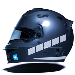 Stripe Design Stone Gray Motocycle Helmet Sticker CinarExtreme