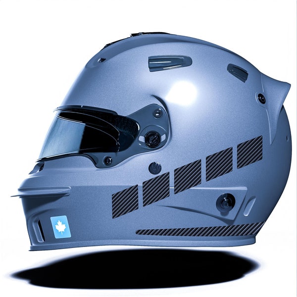 Streifen Design Schwarz Kohlefaser Texturierte Motorrad Helm Aufkleber CinarExtreme