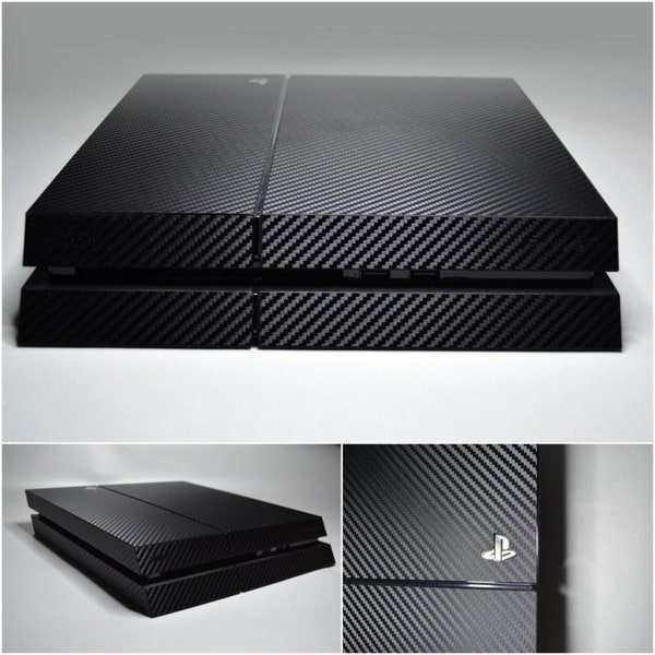 Schwarze Kohlefaser PS4 Aufkleber Playstation 4 Skin PS 4 Aufkleber Abdeckung Für Playstation 4 PS4 Konsole Skins Vinyl Cinar Extreme