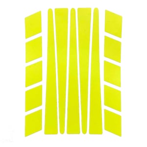 Stripe Design Fluorescent Yellow Motocycle Helmet Sticker CinarExtreme image 2