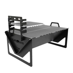 Personalized BBQ Grill - Foldable Camp Grill with Custom Text and Logo, Portable and Durable with Carry Bag