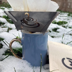Kamp Ayısı CoffeeX Drip Coffee Distiller: Folding Stainless Metal Coffee Brewing Apparatus