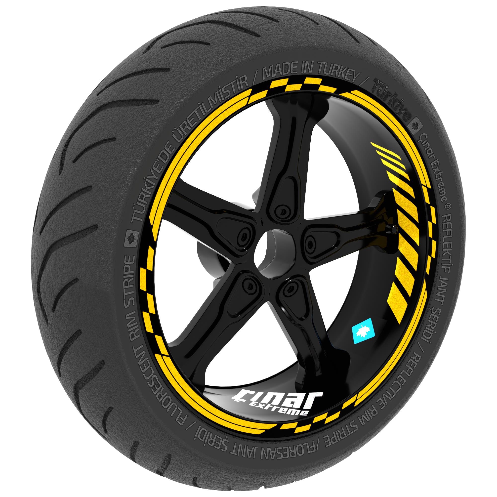 Quattroerre Wheel Stripes – Reflektorstreifen Für Motorradfelgen, Grün, 7 Mm X 6 M, Inkl. Applikator