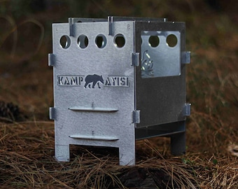Kamp Ayısı® PyroLite™ Firebox: Practical and Collapsible Multi-Fuel Metal Camping Stove