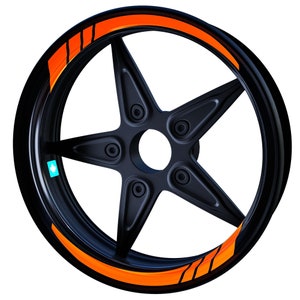 Moto GP フレイムオレンジ インナーリムテープ ホイールストライプ デカール ステッカー CinarExtreme