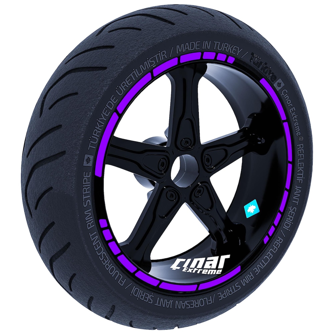 Purple Rim Sticker Moto GP Style Eggplant Purple Rim Tape Wheel Stripes Decals Sticker ...