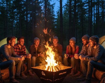 Kamp Ayısı® FireNest™: Taşınabilir Ateş Çukuru básico - 3 mm Karbon Çelik, Çantalı