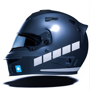 Stripe Design Gilded Silver Motocycle Helmet Sticker CinarExtreme