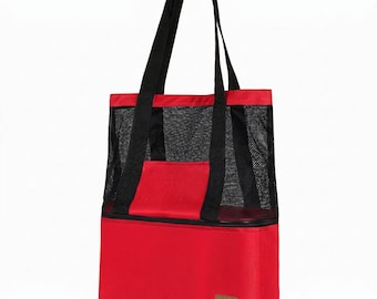 Kamp Ayısı® Thermo Bag - Thermal Protected Camping, Picnic, and Beach Bag (Hot/Cold) 16+22L =38Lt Red