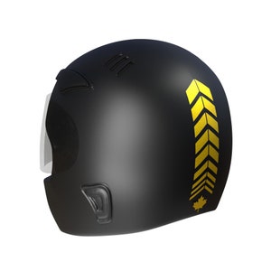 2 Pieces Sport Design Helmet, Car Mirror Reflective Yellow Fender Helmet Sticker CinarExtreme