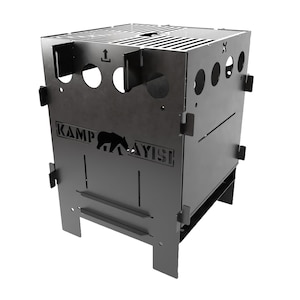 Kamp Ayısı Pyro Firebox Portable and Collapsible Multi-Fuel Camping Stove, Firepits, fire place, metal camp stove, camp fire folding firepit