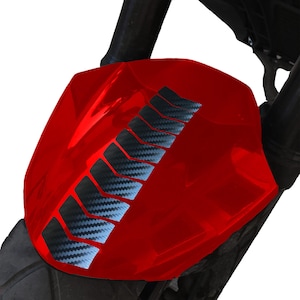 Naklejka na kask z teksturą czarnego włókna węglowego Arrow Design Mudguard CinarExtreme