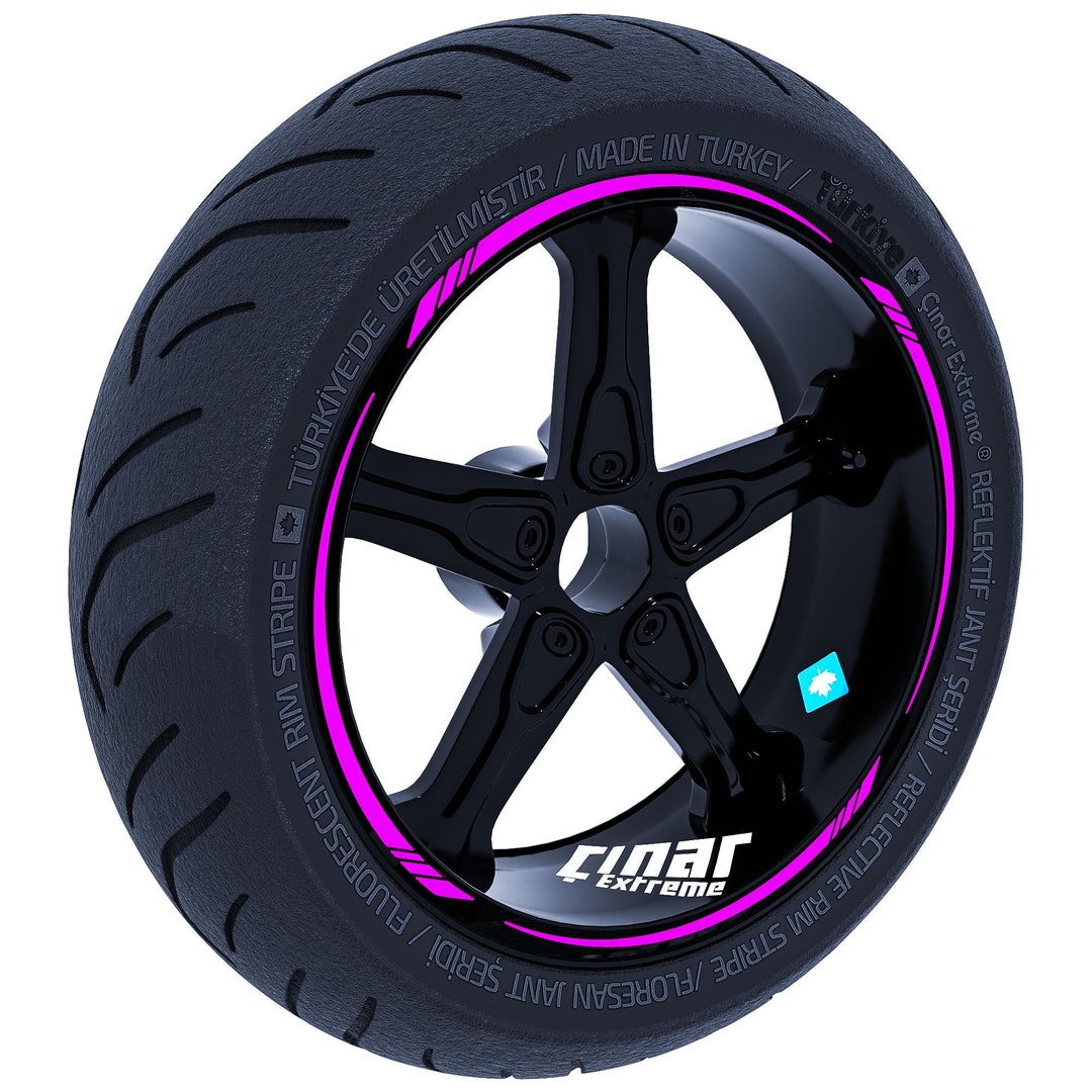 Pink Inner Tyres Sharp Design Rose Pink Inner Outer Rim Set Rim Tape Wheel Stripes ...