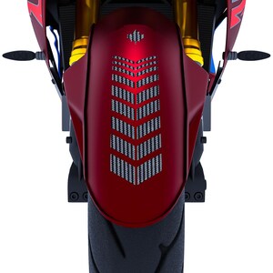 2 Pieces Sport Design Motocycle Mudguard Black Carbon Fiber Textured Mudguard Sticker CinarExtreme