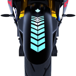 2 pezzi di adesivi per parafango moto Sport Design, colore verde menta, CinarExtreme