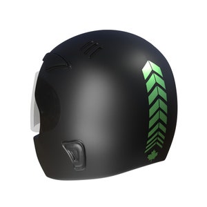 2 Pieces Sport Design Helmet, Car Mirror Forest Green Mudguard Helmet Sticker CinarExtreme