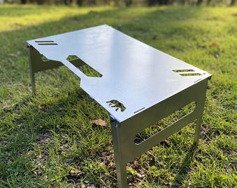 Kamp Ayısı® UniBase™ Modular Folding Metal Camp Table With Carry Bag