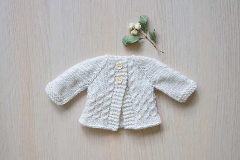 Hand Knit Beige or White Doll Cardigan Doll Clothes Fits | Etsy