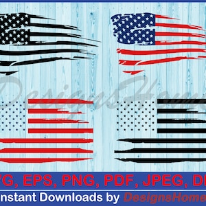 Distressed US Flag, Distressed American Flag svg, Distressed US Flag Svg, Cut Files | Instant Download | Svg, Eps, Png, Dxf, Pdf, Jpg, AI
