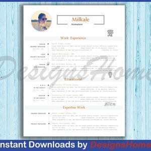 2 Apple Pages Resume Template | MS Word | Fully Editable