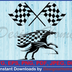 Racing Flag, Race Flag svg, Nascar Checkered, Equestrian Race svg, Cut Files | Instant Download | Svg, Eps, Png, Dxf, Pdf, Jpg, AI