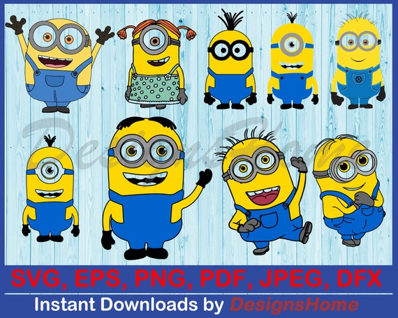 Download Minions Svg Minions Clip Art Despicable Me Svg Minions Cut Etsy