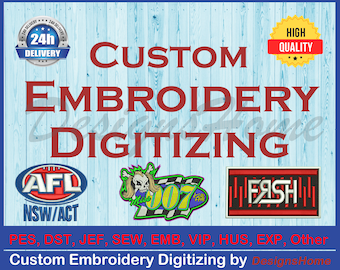 Embroidery Digitizing | Custom Embroidery Digitizing | Custom Embroidery Pattern | Logo Digitizing | Custom Digitizing / Embroidery Designs