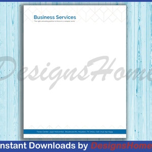 Plantilla de membrete de negocio / MS Word / Editable / Listo para imprimir