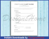 Modern Chronological Resume Template | MS Word - Editable