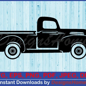 Truck SVG, Vintage Truck SVG, Pickup Truck svg, Old Truck svg, Cut Files | Instant Download | Svg, Eps, Png, Dxf, Pdf, Jpg, AI