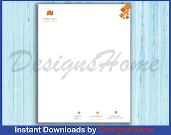 Plantilla de membrete moderna / MS Word / Editable / Listo para imprimir