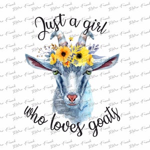 Goat with flowers Sublimation designs downloads PNG files Watercolor Goat tshirt clipart Sublimation transfers Goat art File for sublimation