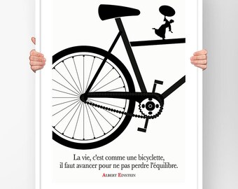 Affiche Cycliste Etsy