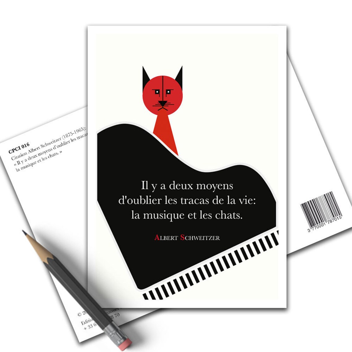 Affiche Citation Albert Schweitzer Musique Chats Poster Affiche Citation Albert Schweitzer Musique Chats Poster