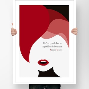 Poster Quote Albert Camus There is no shame in preferring happiness ... Poster Literary Writer