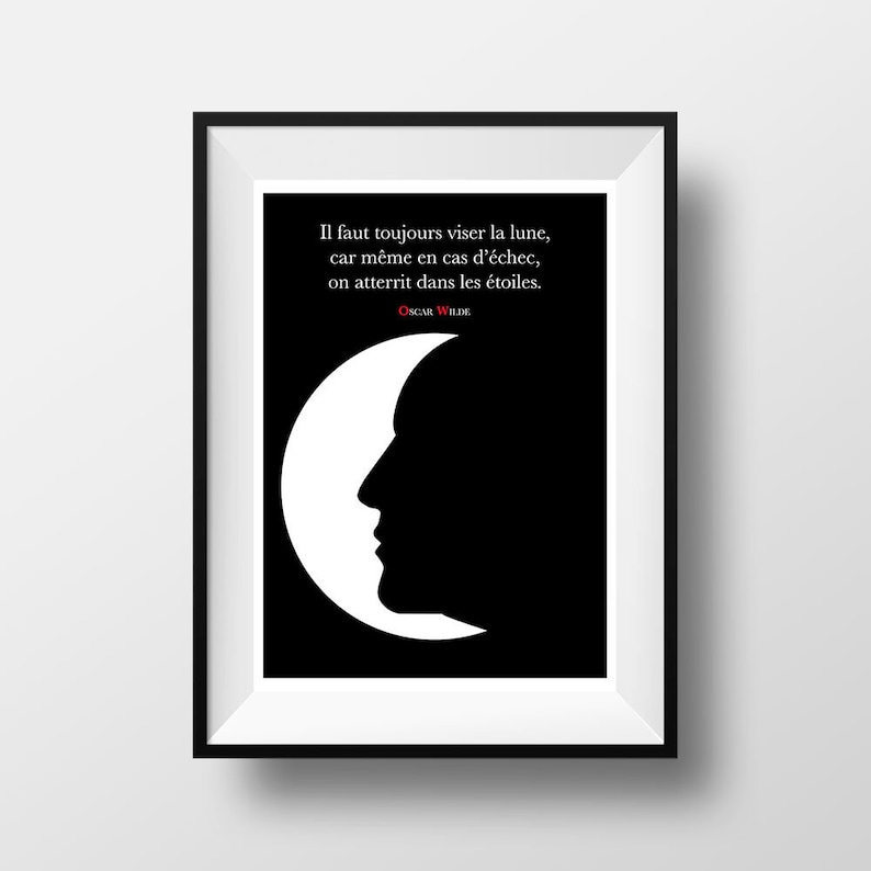 Affiche Citation Oscar Wilde Il faut toujours viser la