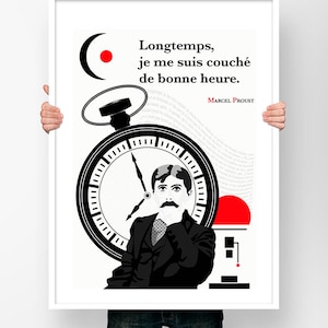 Poster Quote Marcel Proust Long Sono andato a letto presto - Poster Literature Writer Alla ricerca del tempo perduto